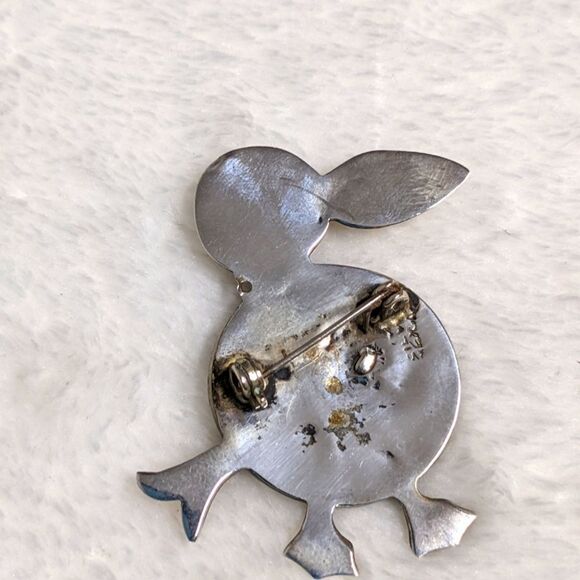 Vintage /Rare Mexico Sterling Silver & Abalone Whimsical Toucan Brooche - Picture 9 of 10